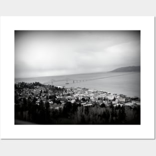 view from the Astoria Column Astoria–Megler Bridge Posters and Art